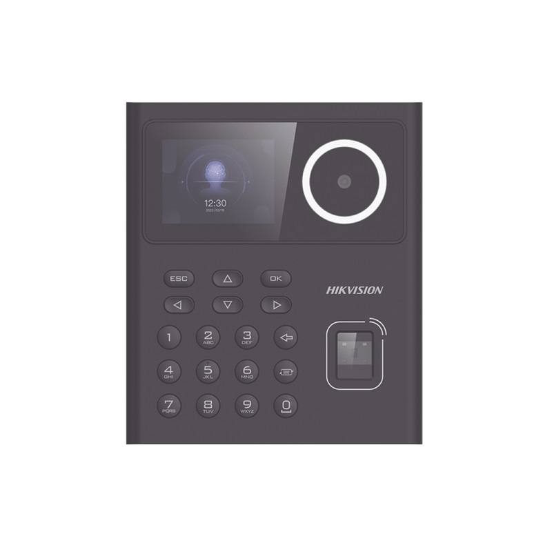 Control de acceso y asistencia HIKVISION K1T320MFWX-B MinMoe WiFi, Pantalla 2.4", reconocimiento Facial, Tarjeta MIFARE y Huella, 500 Rostros y 1.000 Huellas, Batería