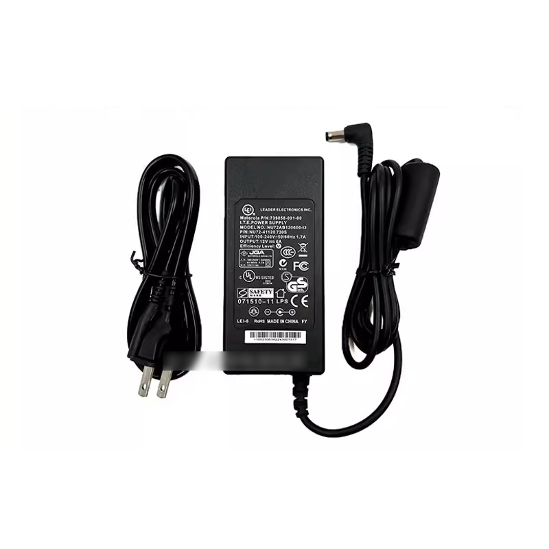 12V 6A Power Adapter, 5.5x2.5mm, Compatible with 2.1mm