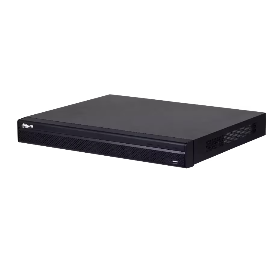 GRABADOR DE VIDEO IP DAHUA DE 32CH 16 POE, CAPACIDAD DE 2 DISCOS DUROS CON TECNOLOGIAS DE PROTECCION PERIMETRAL POR CAMARA - CONTEO DE PERSONAS POR CAMARA - CODIFICACION INTELIGENTE - DMSS Y SMD PLUS