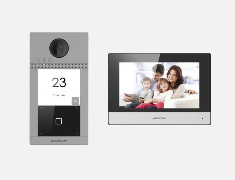 Hikvision IP Intercom Kit, 7" Color Touch Screen, 2MP Camera, MSD Card Reader, APP Control, IP65 Rated