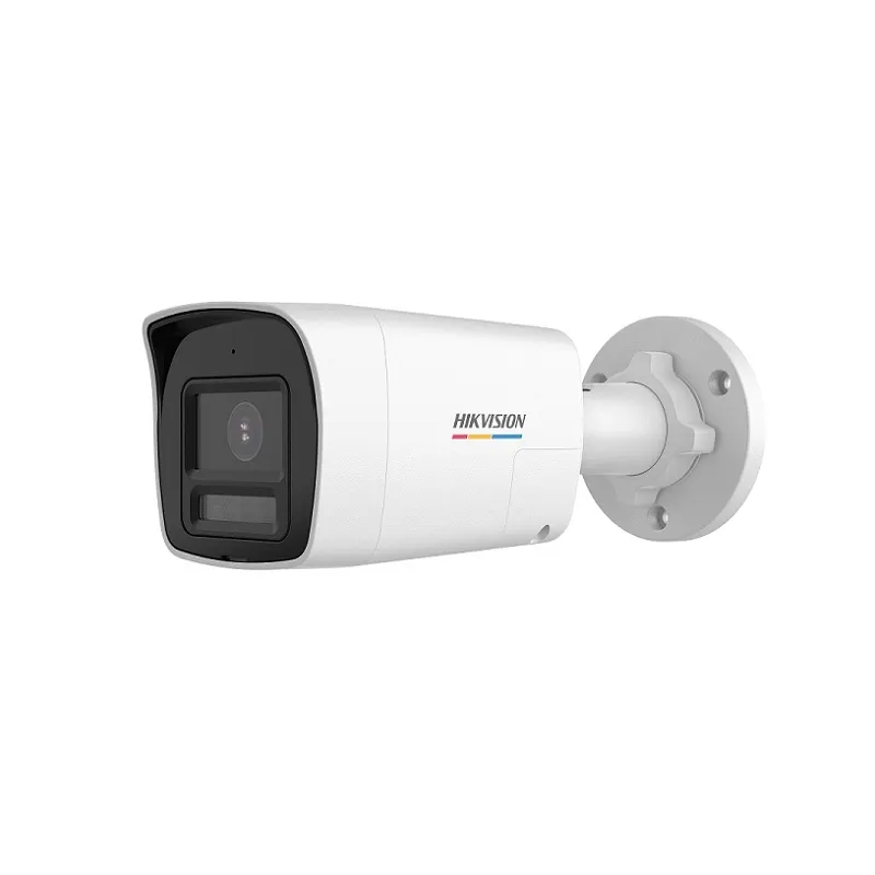 Cámara Bullet Hikvision, TVI/CVI/AHD/CVBS, 2.8 mm, 2MP, IR 30m, Color Vu, Audio bidireccional y Sirena, IP67, Metal