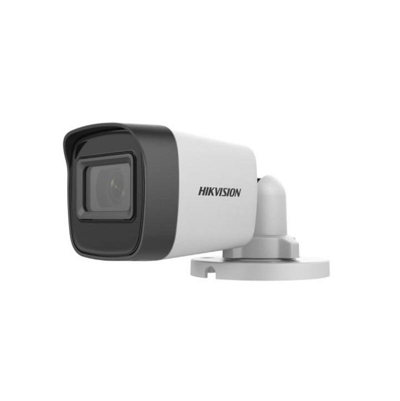 Camara Bullet Hikvision TVI/AHD/CVI/CVBS, 2.8mm, 2MP FHD, IR 20m, IP67, Plástico