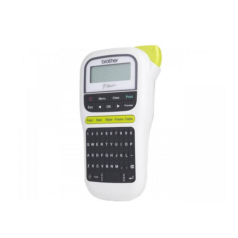Brother PT-H110 Thermal Label Printer with QWERTY Keyboard and LCD Display, Black