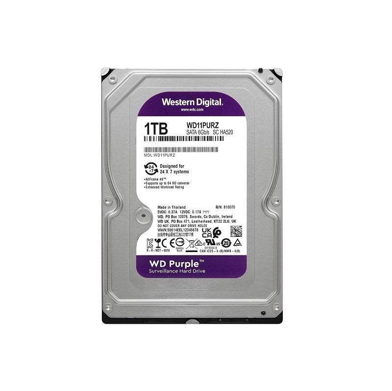 Disco duro WD para video vigilancia Morado 1TB 3.5 64MB 5400RPM, Purple