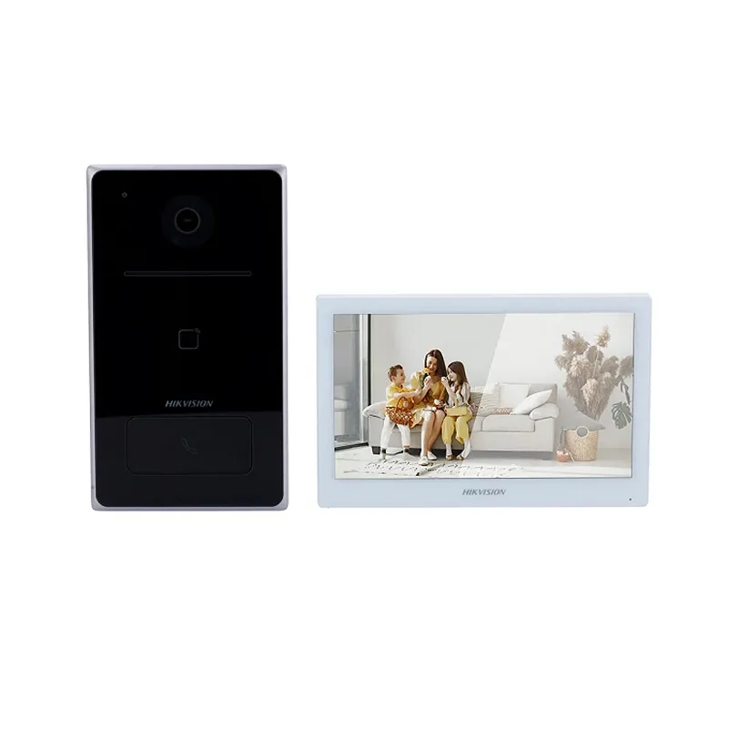 Hikvision KIS608-P IP Intercom Kit, 7" Color Touch Screen, 2MP Camera, MiFARE & MSD Card Reader, APP Support, IP65 Rated