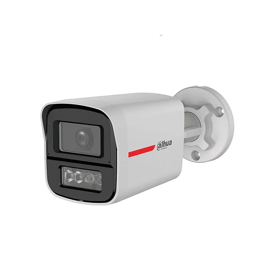 Cámara Bullet DAHUA WizColor CVI/CVBS/AHD/TVI, 2.8mm, 5MP, IR 50m, Led 50m, Micrófono, IP67, Metal+Plástico