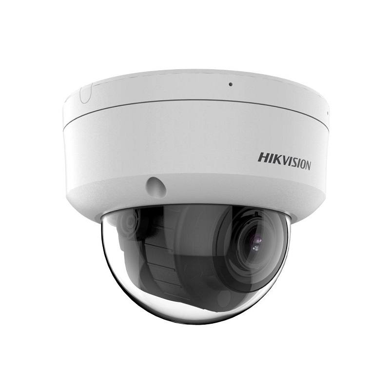 Hikvision IP Dome Camera, POE, 2.8-12mm Zoom, 4MP, 40m IR, Smart Hybrid Light, Dual Mic, Indoor/Outdoor, IP67, IK10, Metal