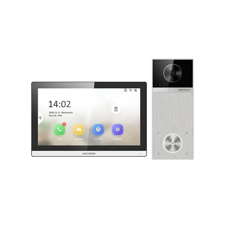 Hikvision KIS611-S IP Intercom Kit 7" Touchscreen 4MP Camera Card Reader MSD App Remote Control IP65