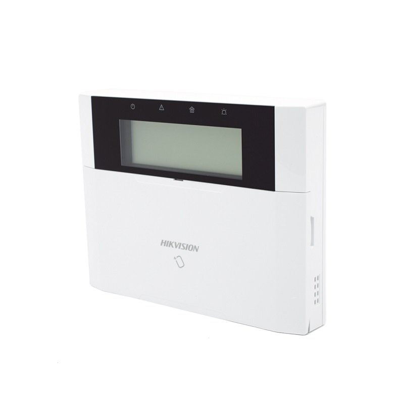HIKVISION LCD Keypad with Integrated Card Reader, Speed-X Bus, 2 Alarm Inputs & 1 Output, Compatible with AX Hybrid Pro Panels