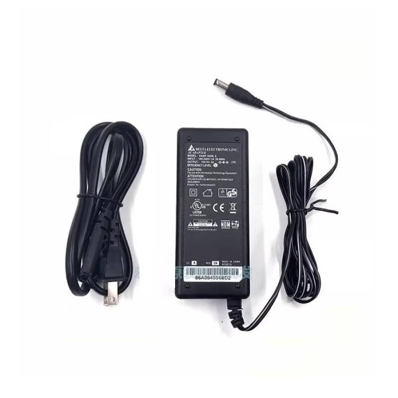 DELTA 12V 3A Power Adapter, 5.5 x 2.1mm Connector
