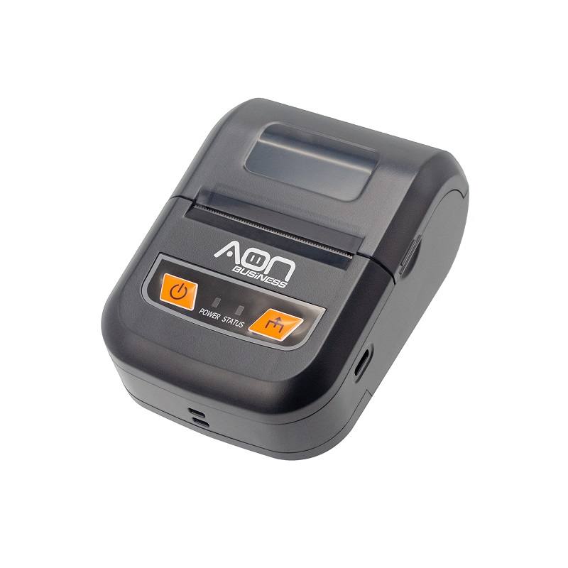 Portable Thermal Printer AON MPR-200, 58mm Paper, USB and Bluetooth Connectivity, Black