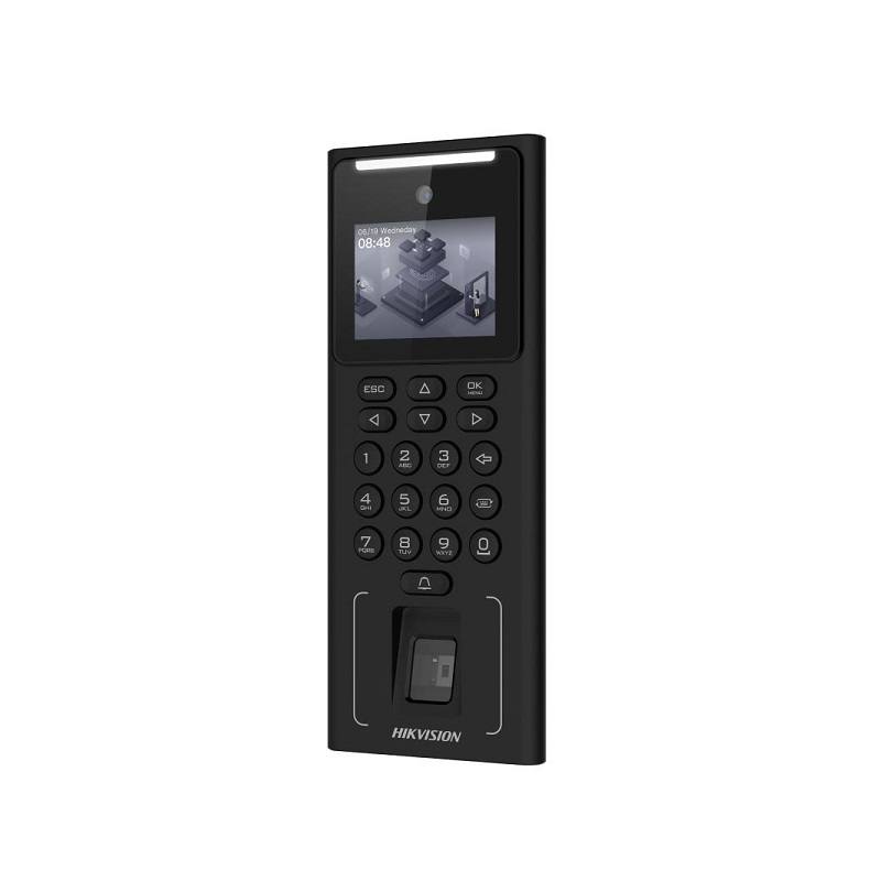 HIKVISION MinMoe WiFi Access Control & Attendance Terminal 2.4" LCD Screen Facial Recognition, Card & Fingerprint Support for 500 Faces, 3,000 Cards/Fingerprints