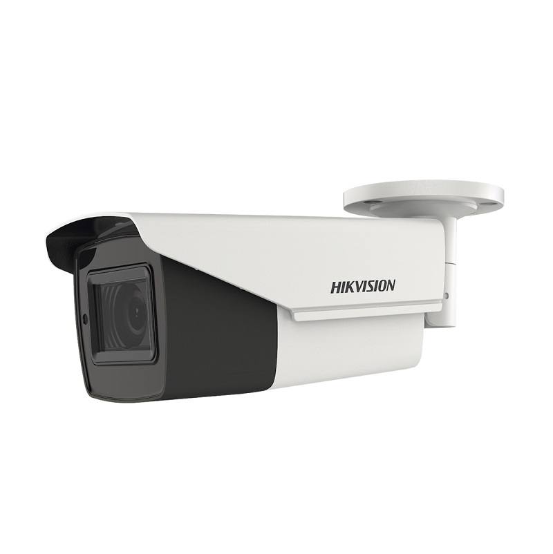 Cámara Bullet Hikvision TVI, AHD, CVI, CVBS, 2.7-13.5mm, 5MP FHD, IR 40m, Outdoor/Indoor, IP67, Plastica