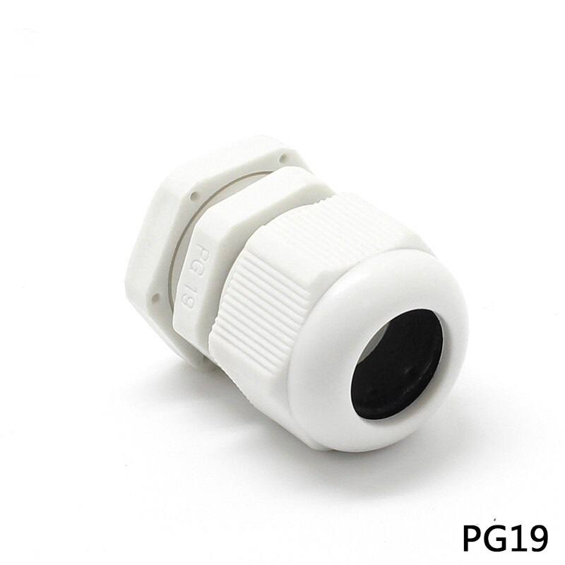Conector de plastico PG19 blanco T-VISION, para Caja de interruptores con orificios de 25 mm, IP65