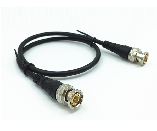 Cable BNC 100% Cobre de 0.5M para Camaras CCTV (Cable Armado) Color Negro