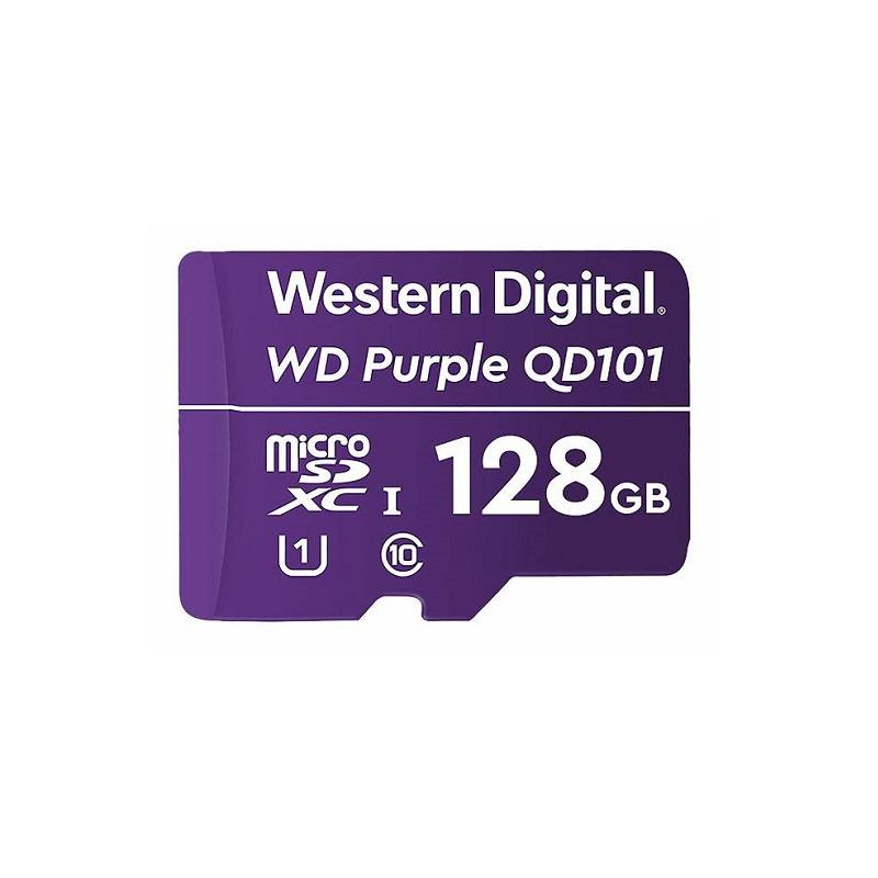 西部数据Micro SD 128GB 类10 SDXC 监控用 紫色