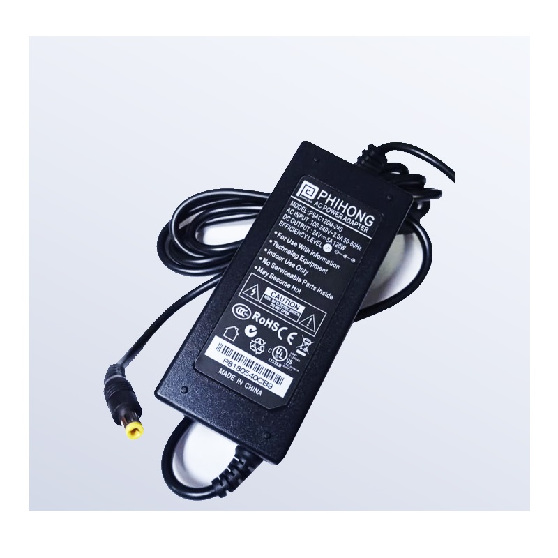 PHIHONG 24V 5A Power Adapter 5.5x2.5mm Connector